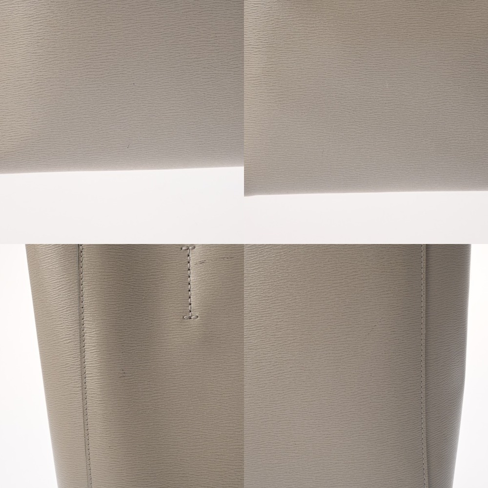 Celine Vertical Cabas Gray Leather Tote Bag - Picture 5 of 9